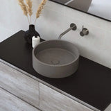 Jada Round Concrete Above Counter Basin, Warm Grey fienza