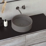 Jada Round Concrete Above Counter Basin, Warm Grey fienza
