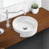 Reba Semi-Recessed Basin, No Tap Hole fienza