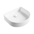 Eleanor Arch Above Counter Fluted Basin, Matte White fienza