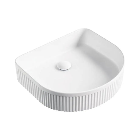 Eleanor Arch Above Counter Fluted Basin, Matte White fienza