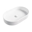 Eleanor Oval Above Counter Fluted Basin, Matte White fienza