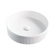 Eleanor Round Above Counter Fluted Basin, Matte White fienza