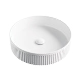 Eleanor Round Above Counter Fluted Basin, Matte White fienza