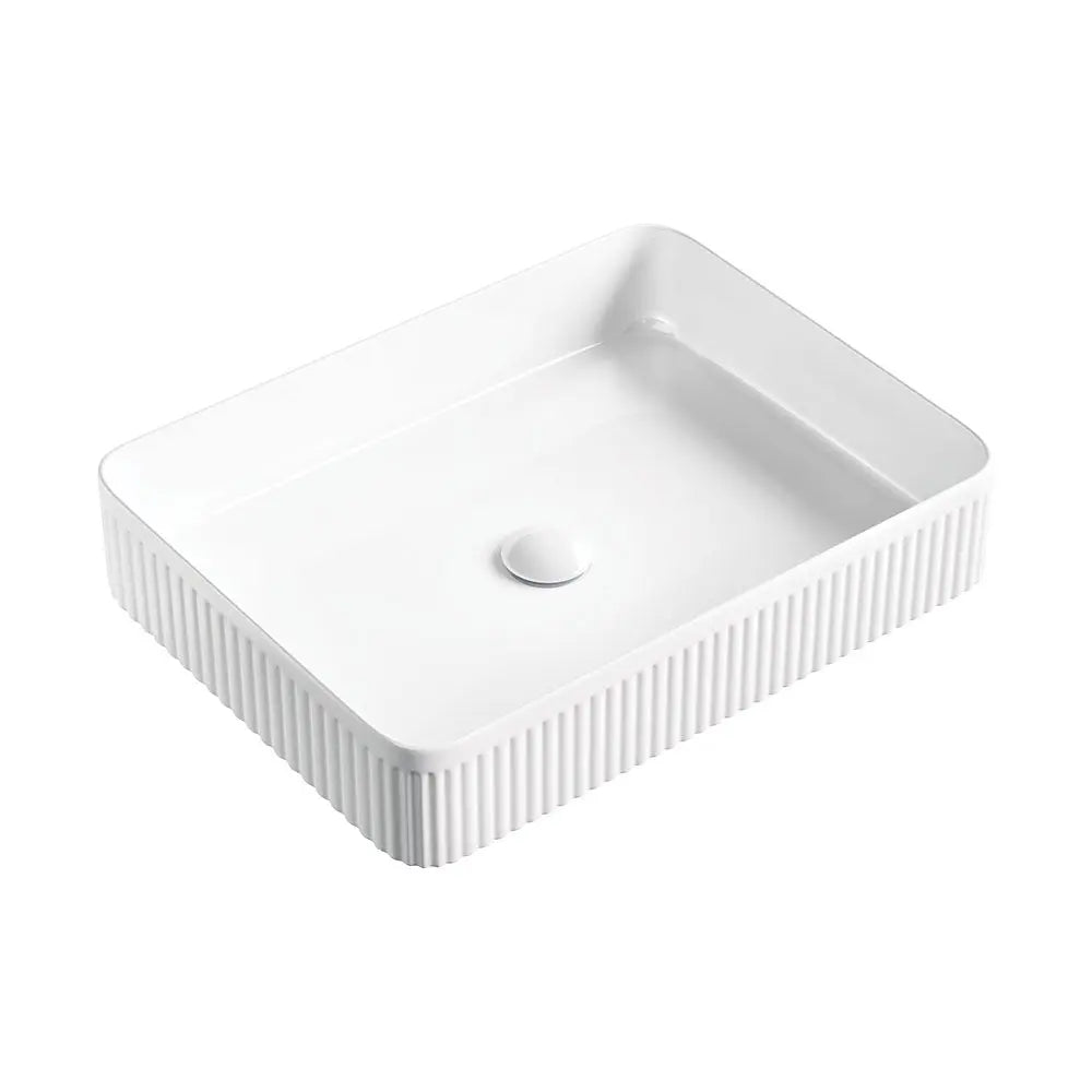 Eleanor Rectangular Above Counter Fluted Basin fienza