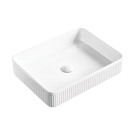 Eleanor Rectangular Above Counter Fluted Basin fienza