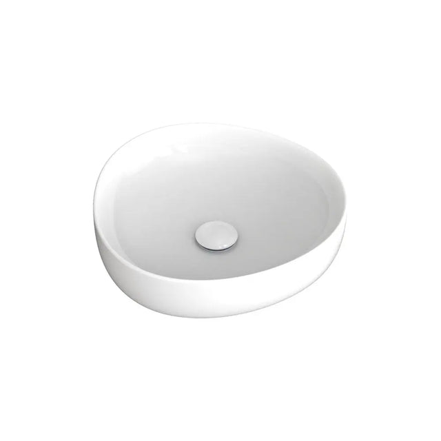 Pebble Small Above Counter Basin, Gloss White fienza