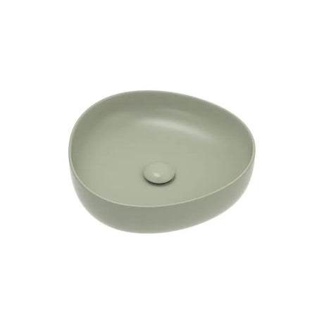 Pebble Small Above Counter Basin, Matte Olive fienza