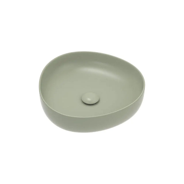 Pebble Small Above Counter Basin, Matte Olive fienza