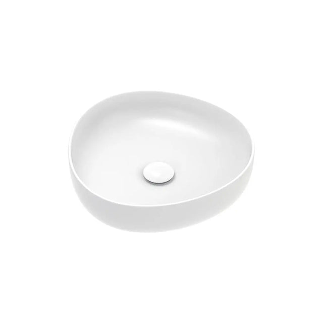 Pebble Small Above Counter Basin, Matte White fienza