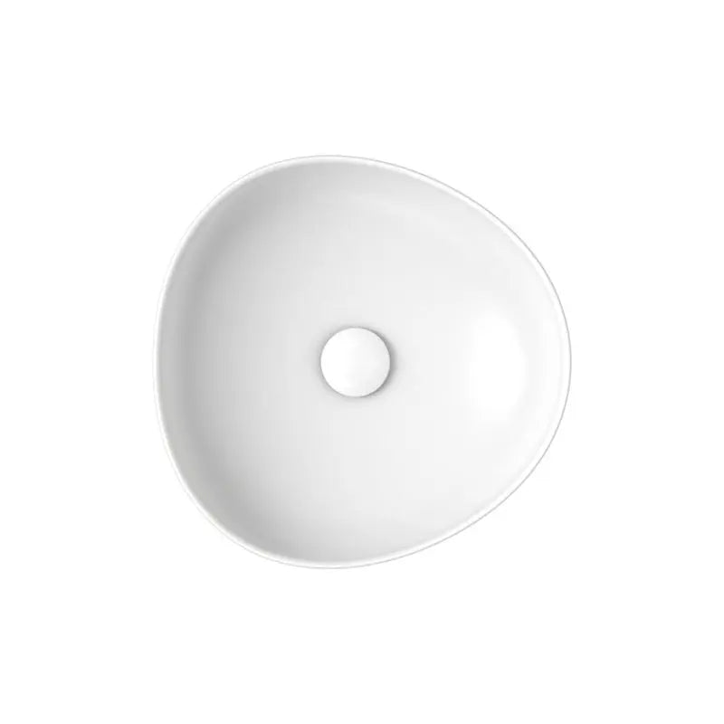 Pebble Small Above Counter Basin, Matte White fienza