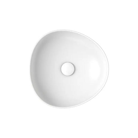 Pebble Small Above Counter Basin, Matte White fienza