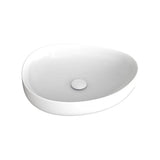 Pebble Medium Above Counter Basin, Gloss White fienza