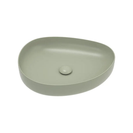 Pebble Medium Above Counter Basin, Matte Olive fienza