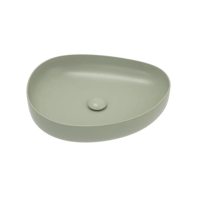 Pebble Medium Above Counter Basin, Matte Olive fienza