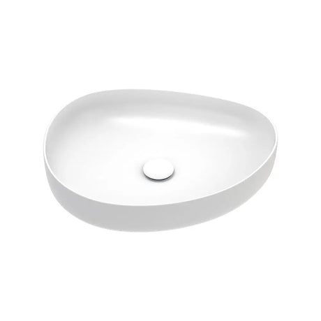 Pebble Medium Above Counter Basin, Matte White fienza
