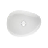 Pebble Medium Above Counter Basin, Gloss White fienza