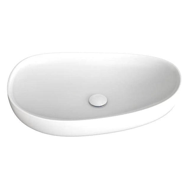 Pebble Large Above Counter Basin, Gloss White fienza