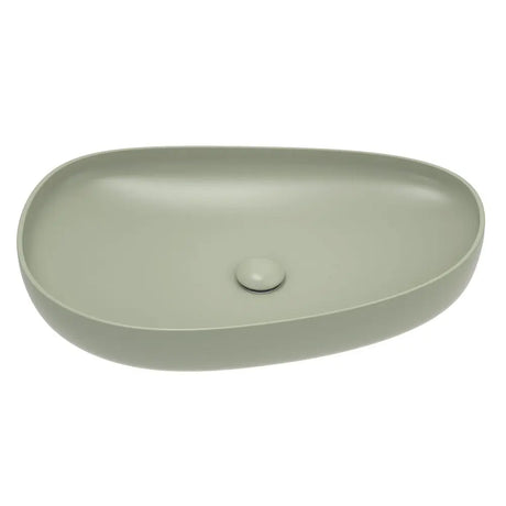 Pebble Large Above Counter Basin, Matte Olive fienza