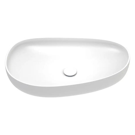 Pebble Large Above Counter Basin, Matte White fienza