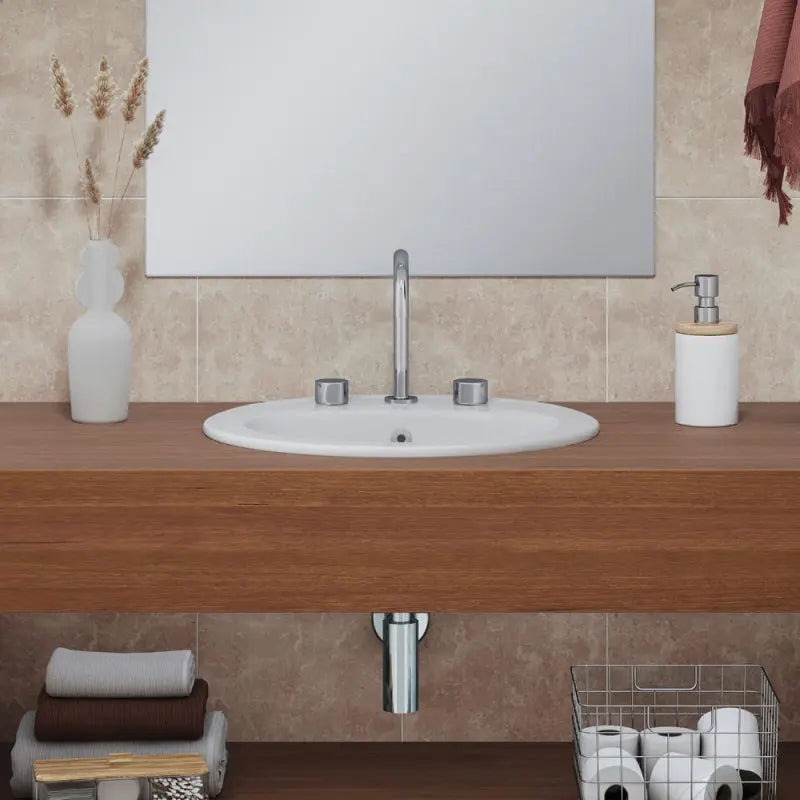 Lacy Fully-Inset Basin, 3 Tap Holes fienza