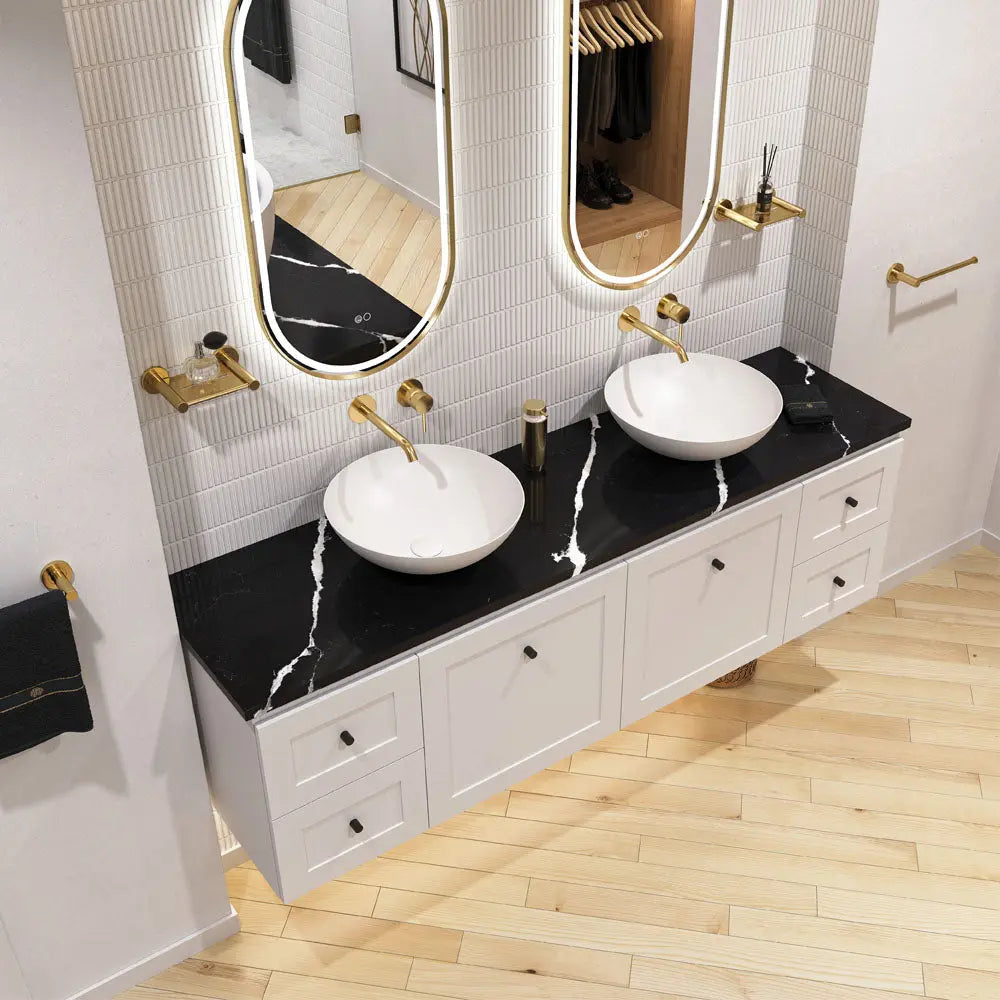 Aluca Above Counter Basin, Matte White fienza
