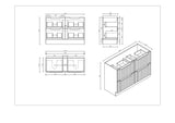 Fluted Rhea 1200mm Freestanding Cabinet - Natural Oak mercioaustralia