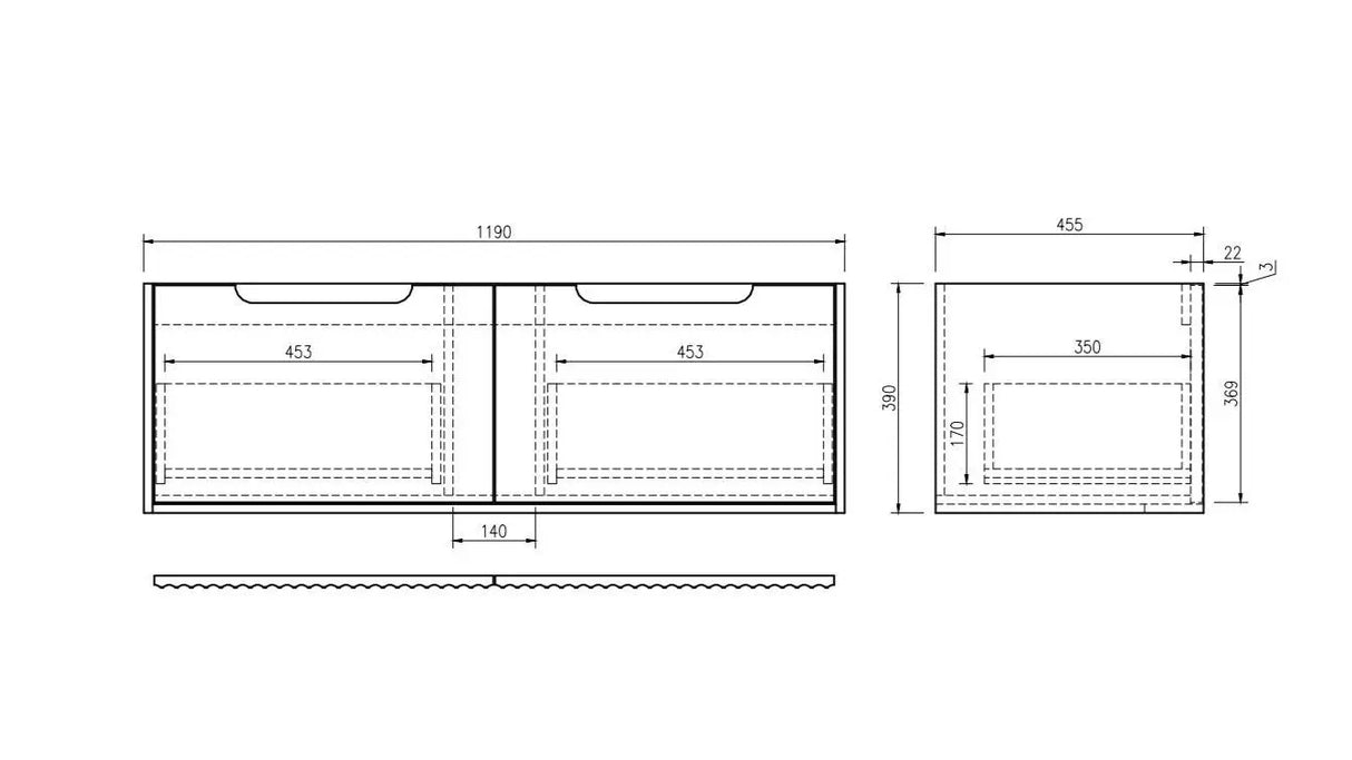 Fluted Rhea 1200mm Wall-Hung Cabinet - Natural Oak mercioaustralia