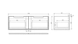 Fluted Rhea 1200mm Wall-Hung Cabinet - Natural Oak mercioaustralia