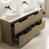 Fluted Rhea 1500mm Freestanding Cabinet - Natural Oak mercioaustralia