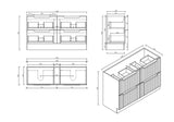 Fluted Rhea 1500mm Freestanding Cabinet - Natural Oak mercioaustralia