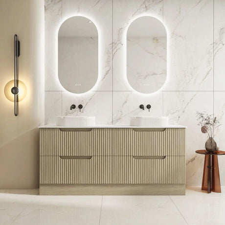 Fluted Rhea 1800mm Freestanding Cabinet - Natural Oak mercioaustralia