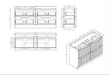 Fluted Rhea 1800mm Freestanding Cabinet - Natural Oak mercioaustralia