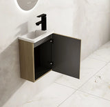 Fluted Rhea 400mm Wall-Hung Cabinet - Natural Oak mercioaustralia
