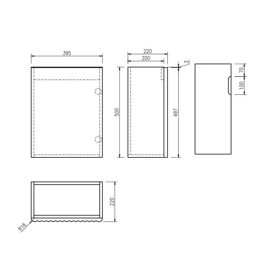 Fluted Rhea 400mm Wall-Hung Cabinet - Natural Oak mercioaustralia