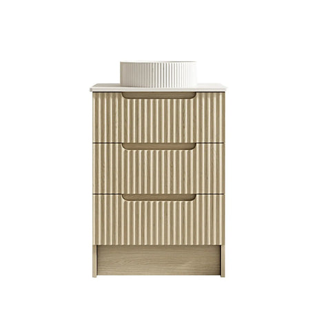 Fluted Rhea 600mm Freestanding Cabinet - Natural Oak mercioaustralia