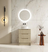 Fluted Rhea 600mm Freestanding Cabinet - Natural Oak mercioaustralia