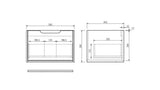 Fluted Rhea 600mm Wall-Hung Cabinet - Natural Oak mercioaustralia