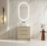 Fluted Rhea 750mm Freestanding Cabinet - Natural Oak mercioaustralia