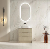 Fluted Rhea 750mm Freestanding Cabinet - Natural Oak mercioaustralia
