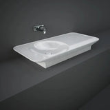 RAK Valet Left-Hand Wall Hung Basin, Alpine Gloss White fienza