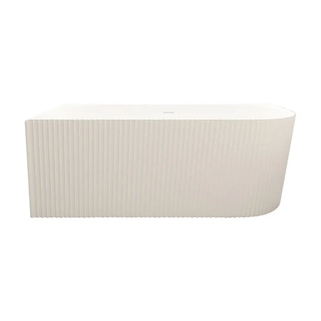 Rose V-Groove Corner Bathtub - Matt White mercioaustralia