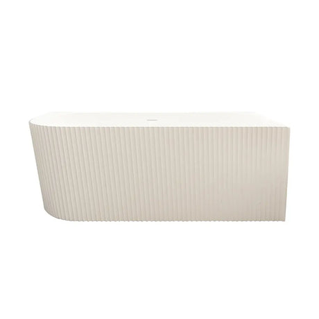 Rose V-Groove Corner Bathtub - Matt White mercioaustralia