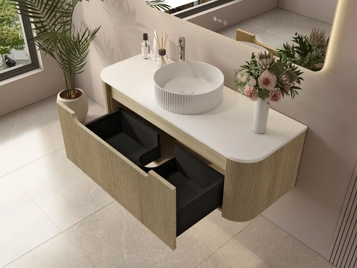 Rome 1200mm Wall-Hung Cabinet - Bur Oak mercioaustralia