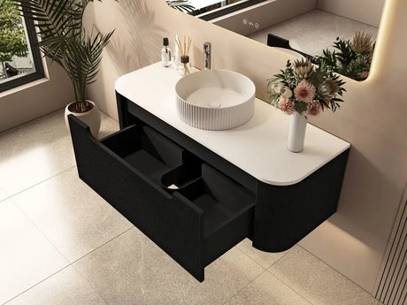Rome 1200mm Wall-Hung Cabinet - Matt Black mercioaustralia