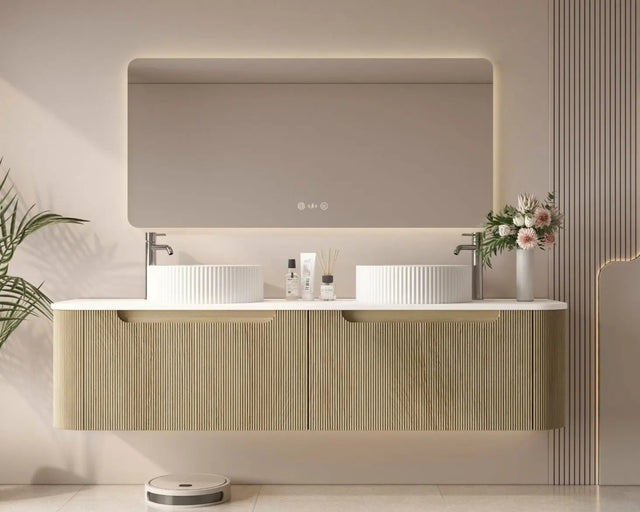 Rome 1800mm Wall-Hung Cabinet - Bur Oak mercioaustralia