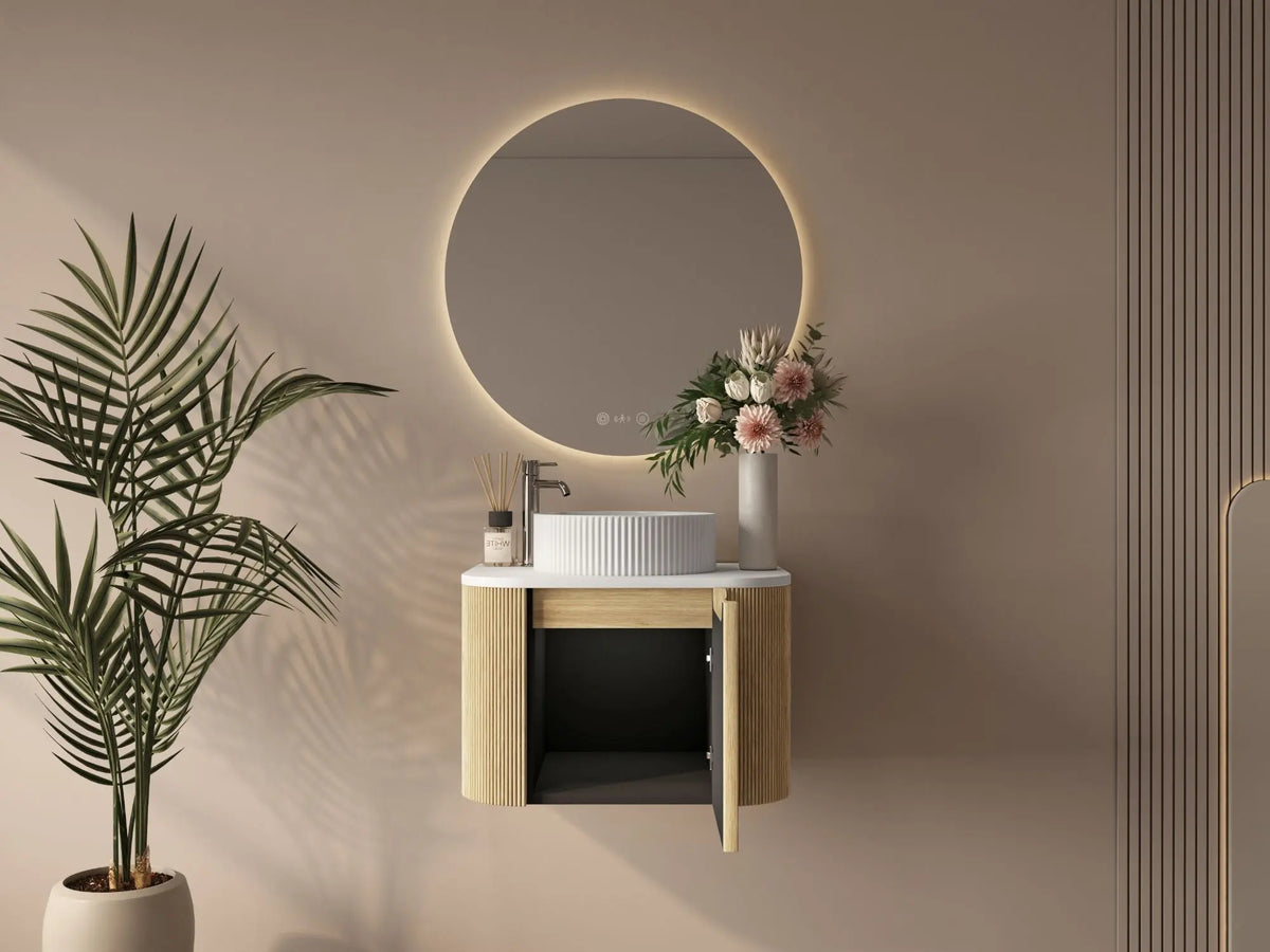 Rome 600mm Wall-Hung Cabinet - Bur Oak mercioaustralia