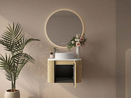 Rome 600mm Wall-Hung Cabinet - Bur Oak mercioaustralia