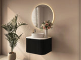 Rome 600mm Wall-Hung Cabinet - Matt Black mercioaustralia