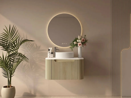 Rome 750mm Wall-Hung Cabinet - Bur Oak mercioaustralia